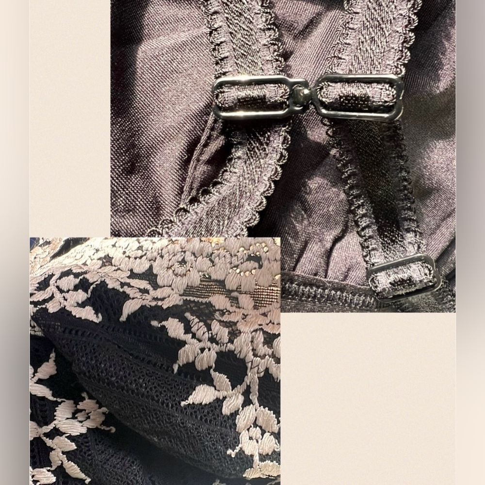 - Wacoal Sz 40 Embrace Lace Black Wirefree Bralette! NEW! - Picture 7 of 16